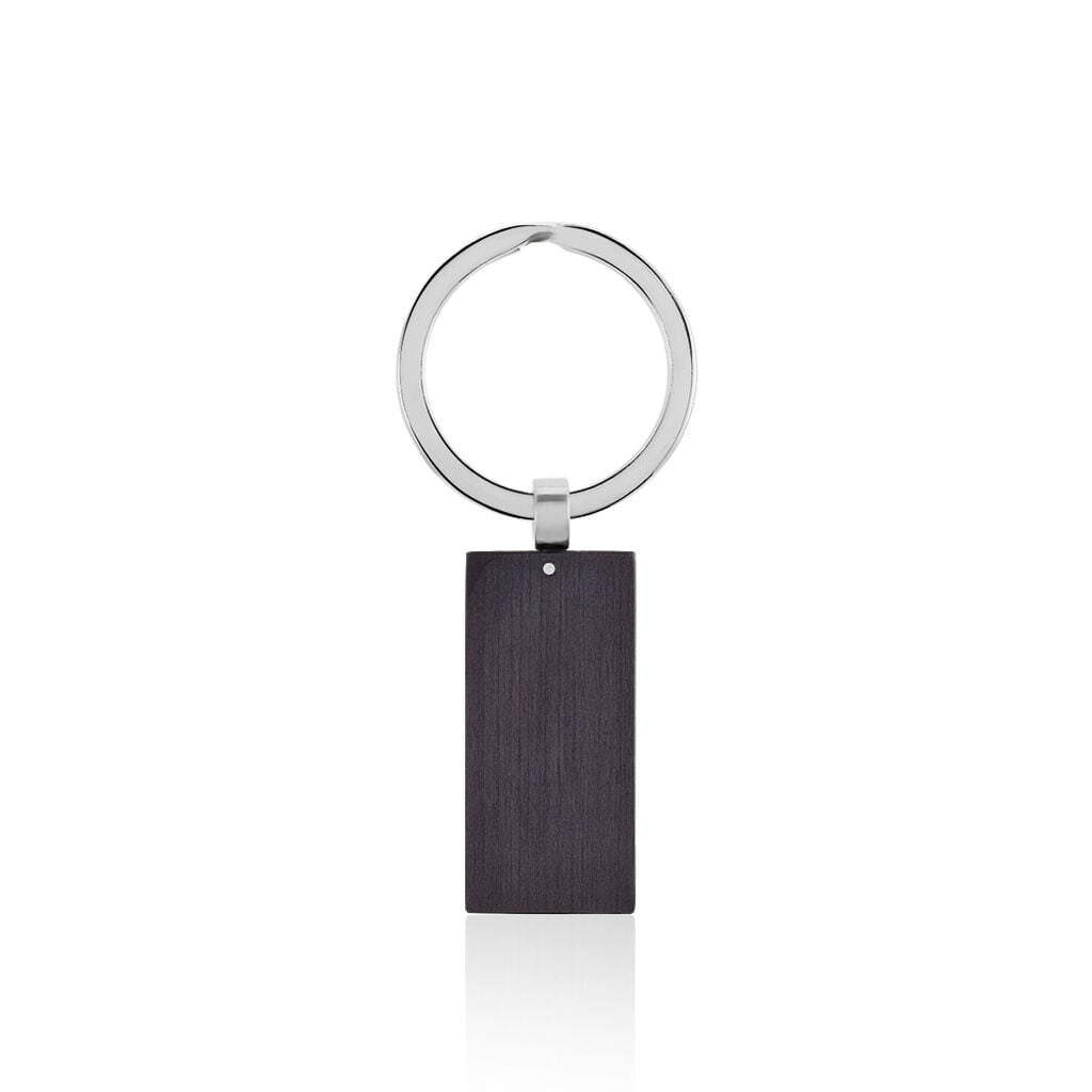 Schl&uuml;sselanh&auml;nger Edelstahl Carbon Schwarz