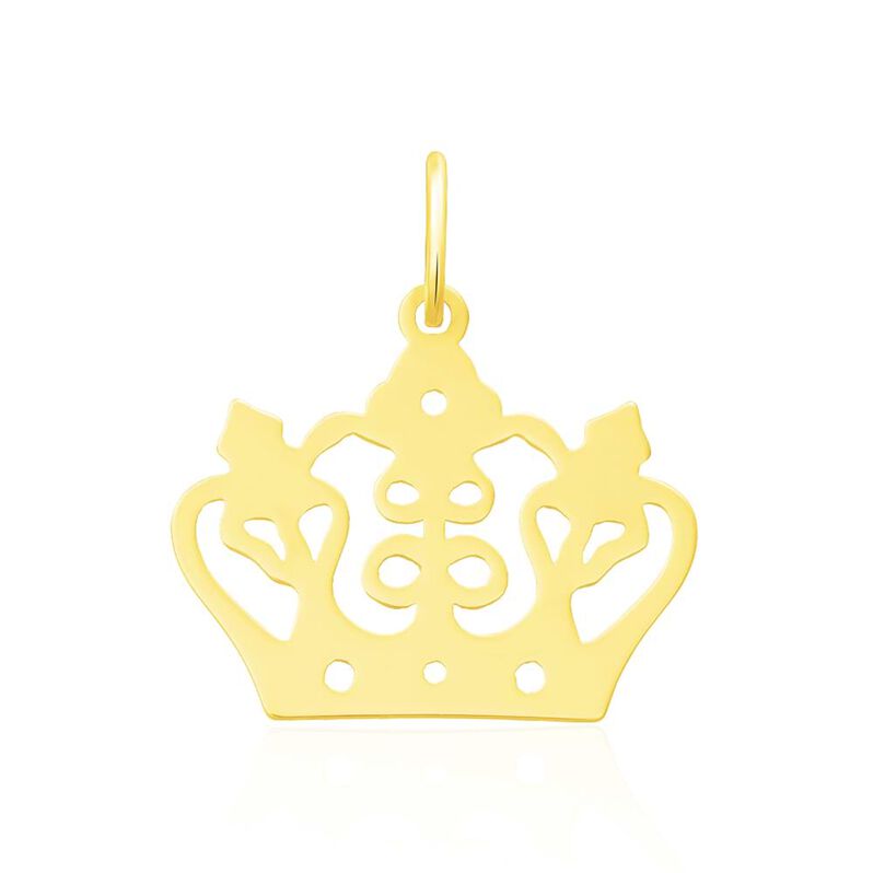 Ciondolo in oro giallo con simbolo corona - Spannringe Damen | OROVIVO