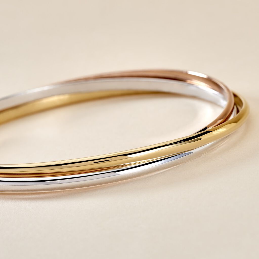 Bracelet Jonc Annie-france Plaqué Or Tricolore - Spannringe Damen | OROVIVO