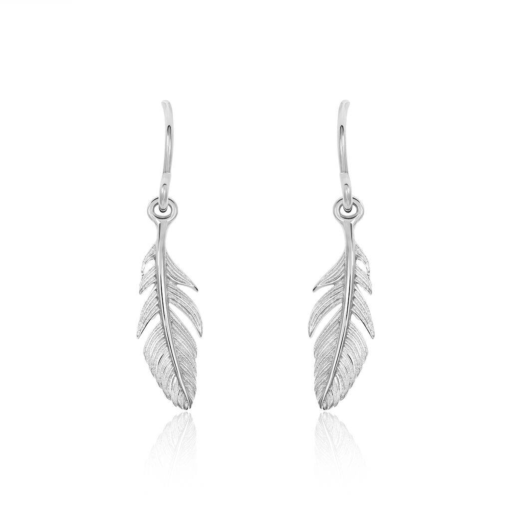 AUXANE 4 Damen Ohrringe Lang Silber 925 Feder