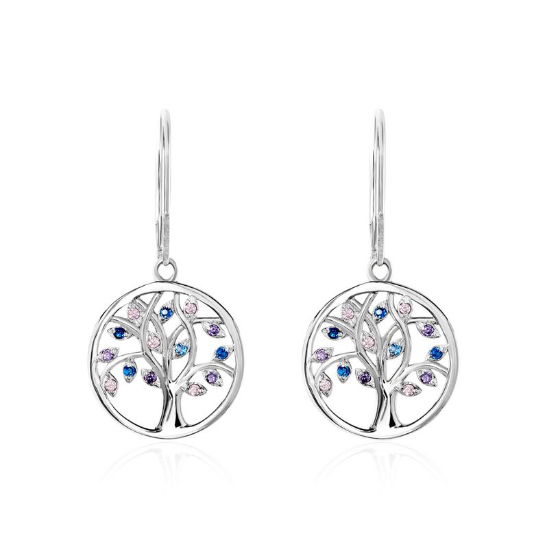 Boucles D'oreilles Pendantes Alive Argent Weiss Oxyde De Zirconium - Spannringe Damen | OROVIVO