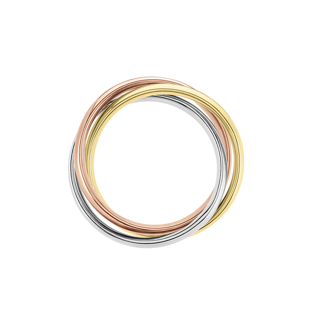 Damen Ring Gold Tricolor Gold / Wei&szlig; / Ros&eacute; 585 (14 Karat)
