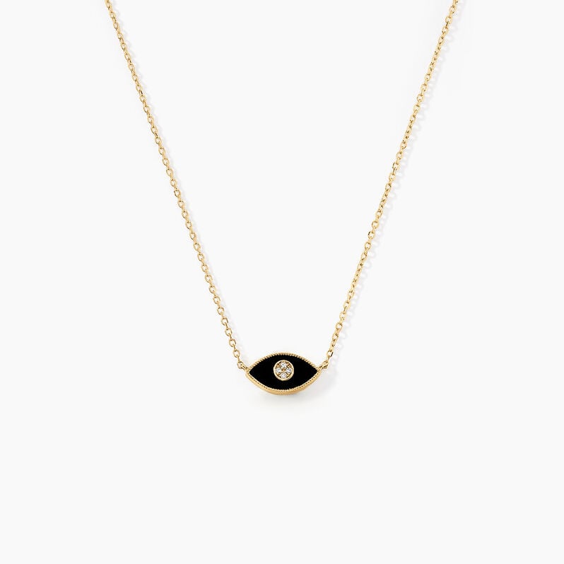 Collier Anubis Or Jaune Onyx Diamant - Spannringe Damen | OROVIVO