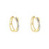 GIANA Damen Creolen Gold 585 (14 Karat) Diamant Wei&szlig; 0,12 ct