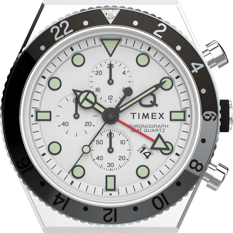 Orologio Al Quarzo Timex Q Timex Gmt Chronograph Tw2v69900 - Spannringe Herren | OROVIVO
