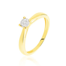 Solitärring Gold 375 Diamant 0,01ct Grace - Ringe mit Edelsteinen Damen | OROVIVO