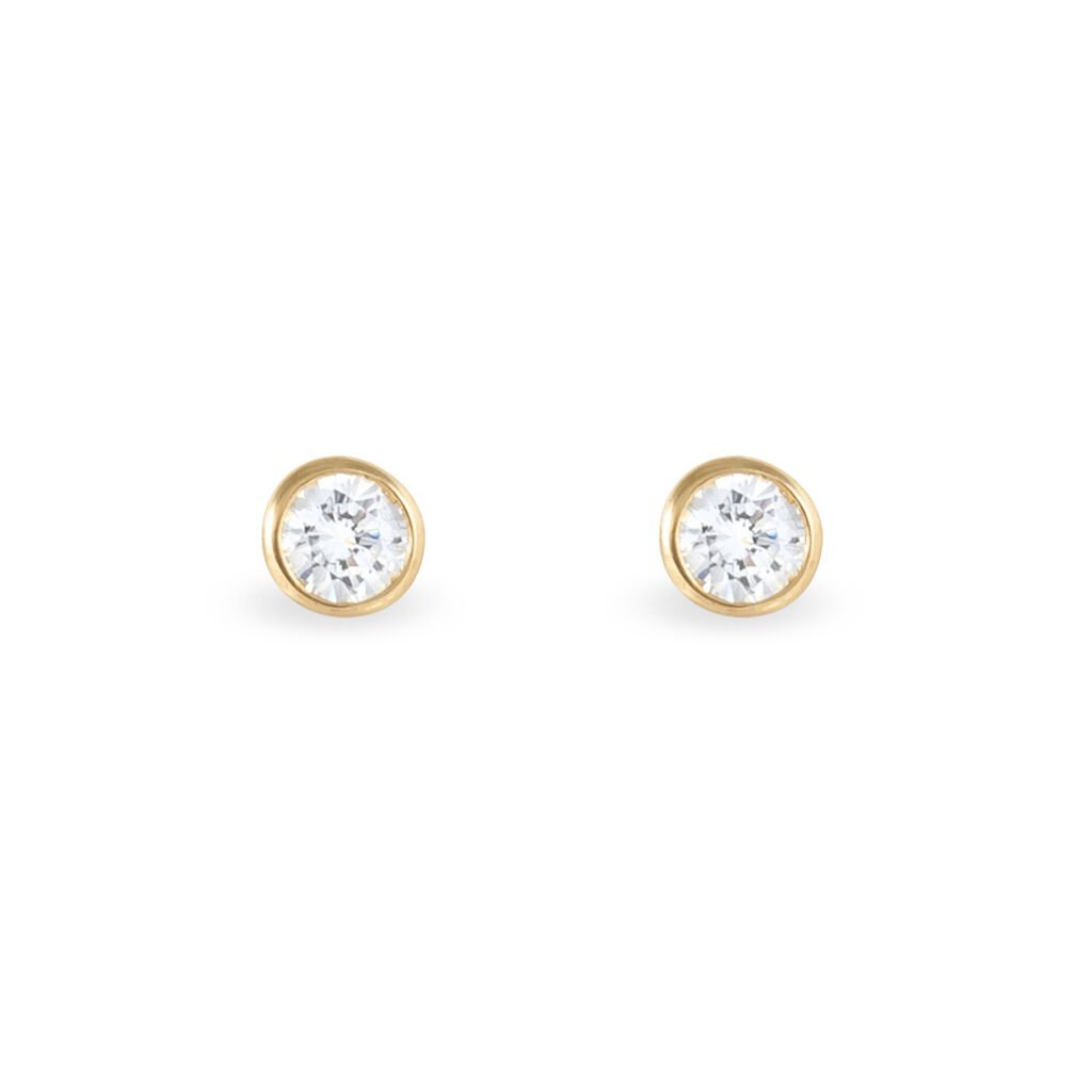 Thumbnail - ELDA FASSUNG ZARGE Damen Ohrstecker Gold 375 (9 Karat) Zirkonia Weiß 0,88 ct, Ohrstecker mit Stein