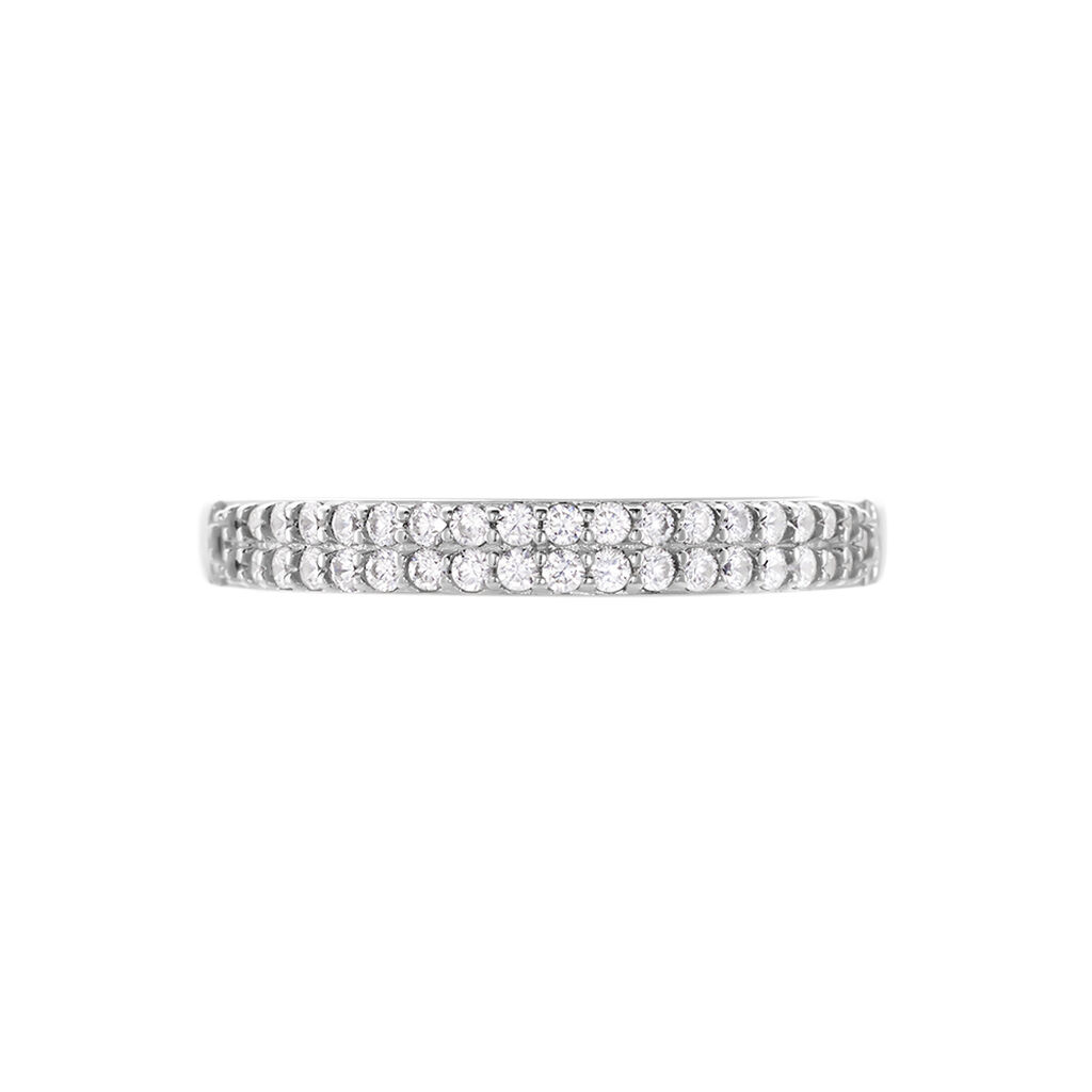 Damen Ring Silber 925 Zirkonia 1,80mm  - Ringe mit Stein Damen | OROVIVO