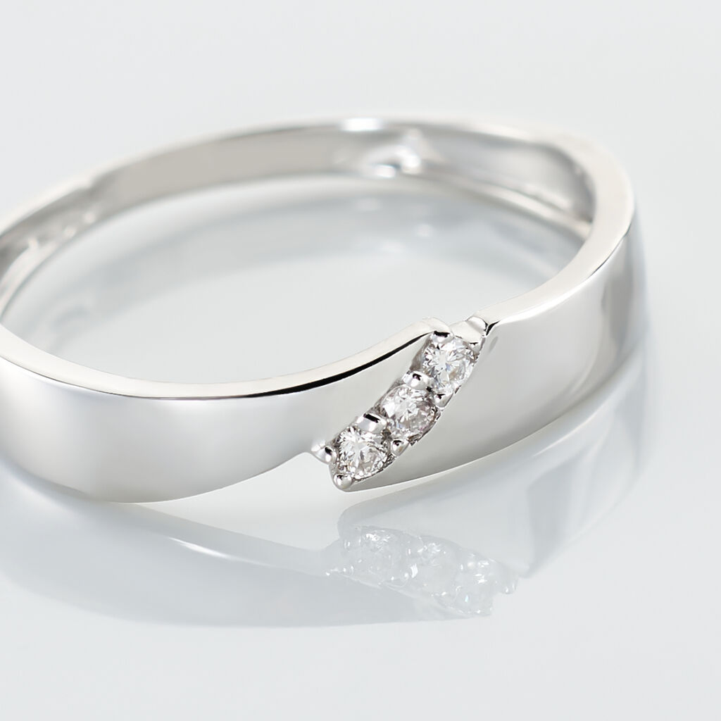 Bague Daphne Or Blanc Diamant - Spannringe Damen | OROVIVO