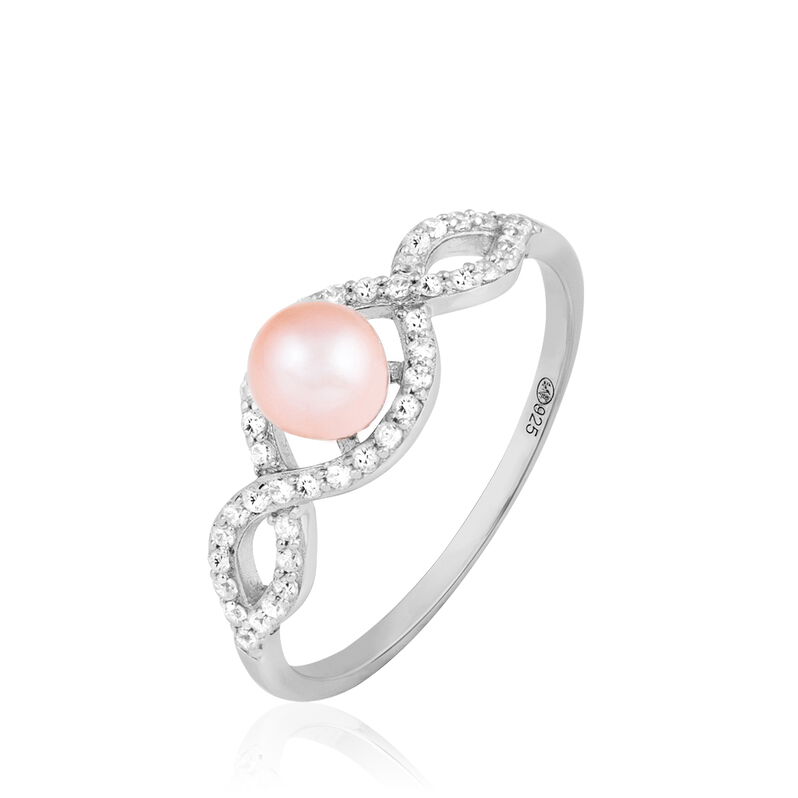 Bague Mahina Argent Blanc Perle De Culture Et Oxyde De Zirconium - Spannringe Damen | OROVIVO