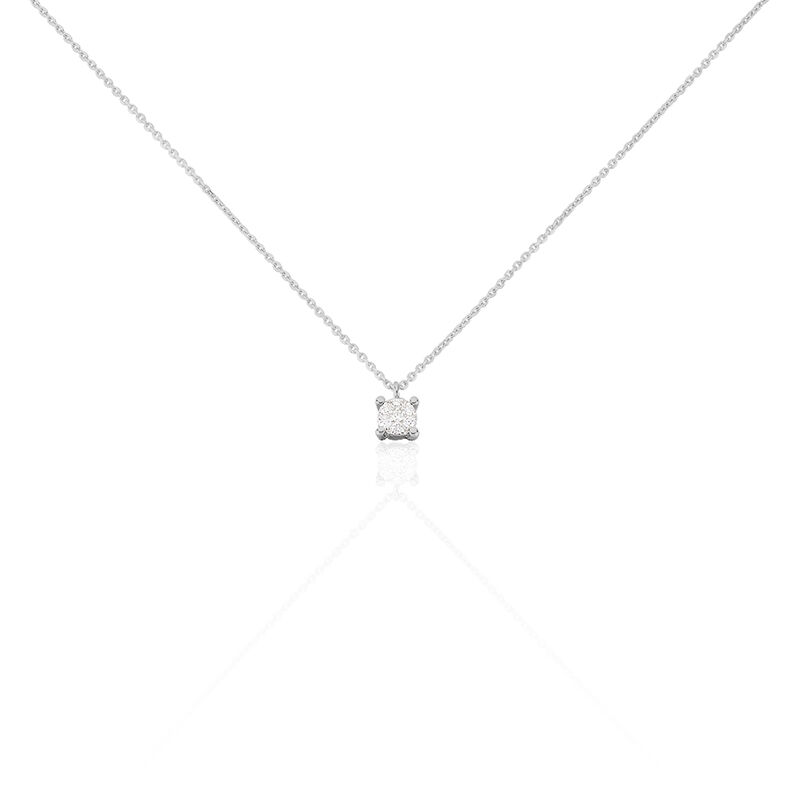 Damen Collier Weißgold 375 Diamant 0,07ct Kate - Halsketten Damen | OROVIVO