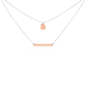 Damen Halskette Silber 925 Rosé Vergoldet Zirkonia - Herzketten Damen | OROVIVO