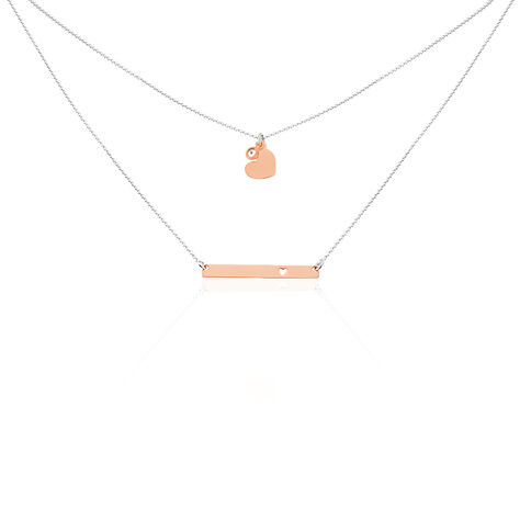 Damen Halskette Silber 925 Rosé Vergoldet Zirkonia - Halsketten Damen | OROVIVO