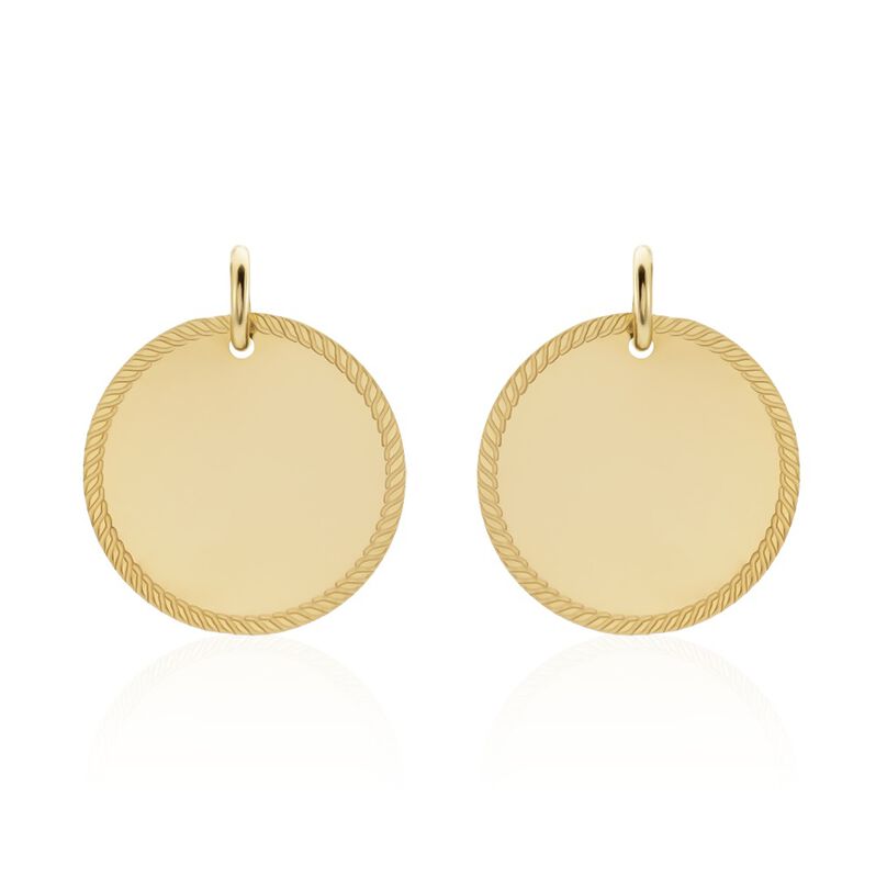 Kettenanhänger mit Gravur Gold 375 Rund 14mm April - Schmuckanhänger Familie | OROVIVO