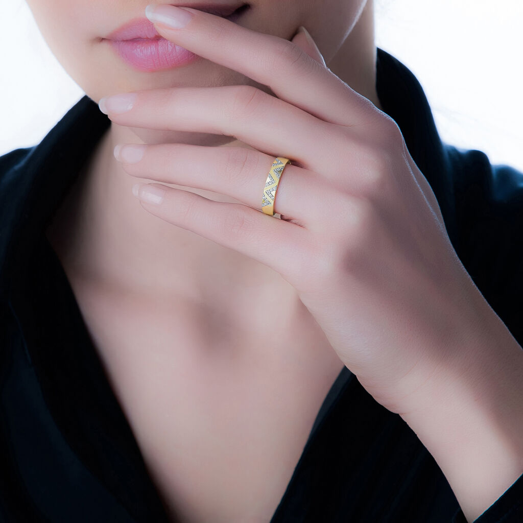 Bague Zorah Or Jaune Diamant - Spannringe Damen | OROVIVO