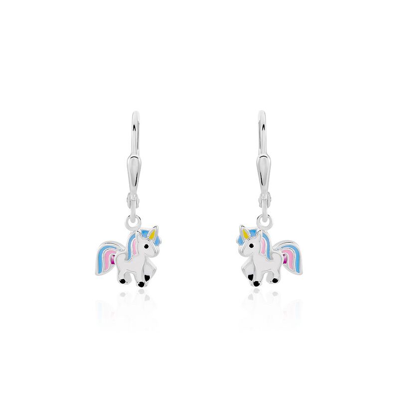 Kinder Ohrringe Lang Silber 925 Einhorn Aadhya  - Ohrringe Kinder | OROVIVO
