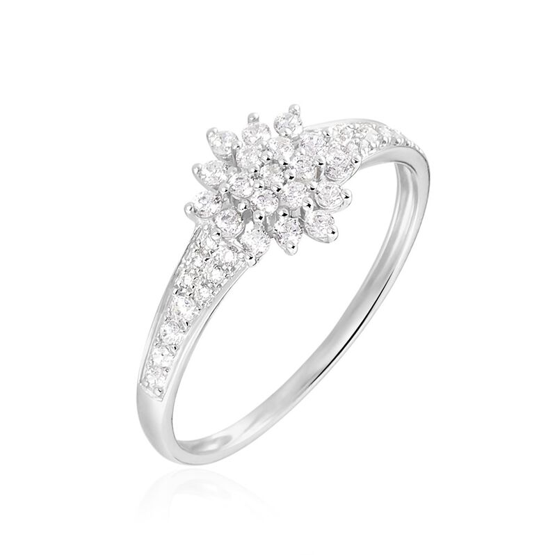 Bague Floris Or Weiss Oxyde De Zirconium - Spannringe Damen | OROVIVO