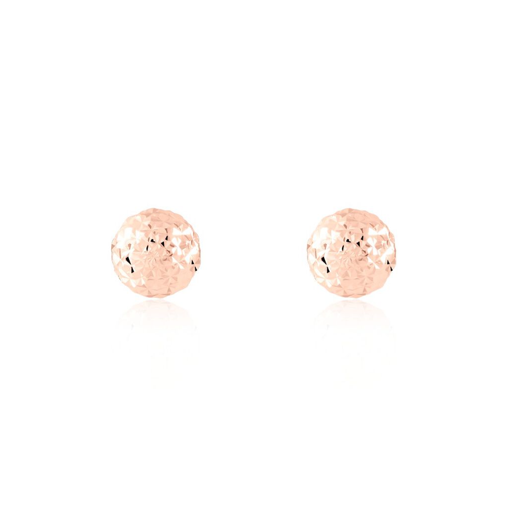 LINA Damen Ohrstecker Rosegold 375 (9 Karat), Ohrstecker ohne Stein