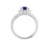 SINYA Damen Ring Silber Silber 925 Glas Blau 2,06 ct