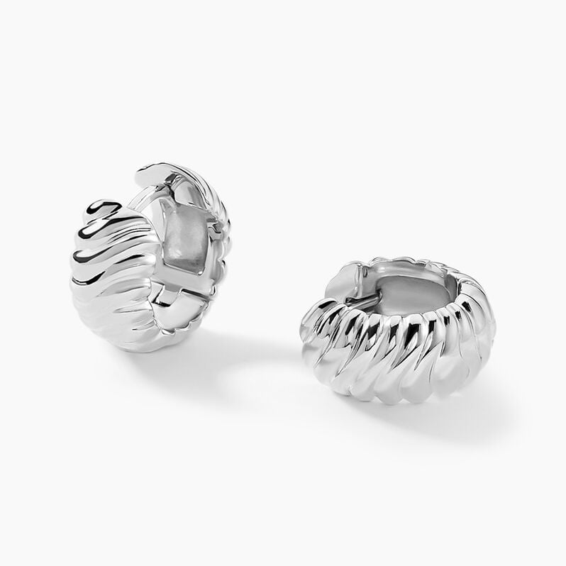 Créoles Leocadie Argent Weiss - Spannringe Damen | OROVIVO