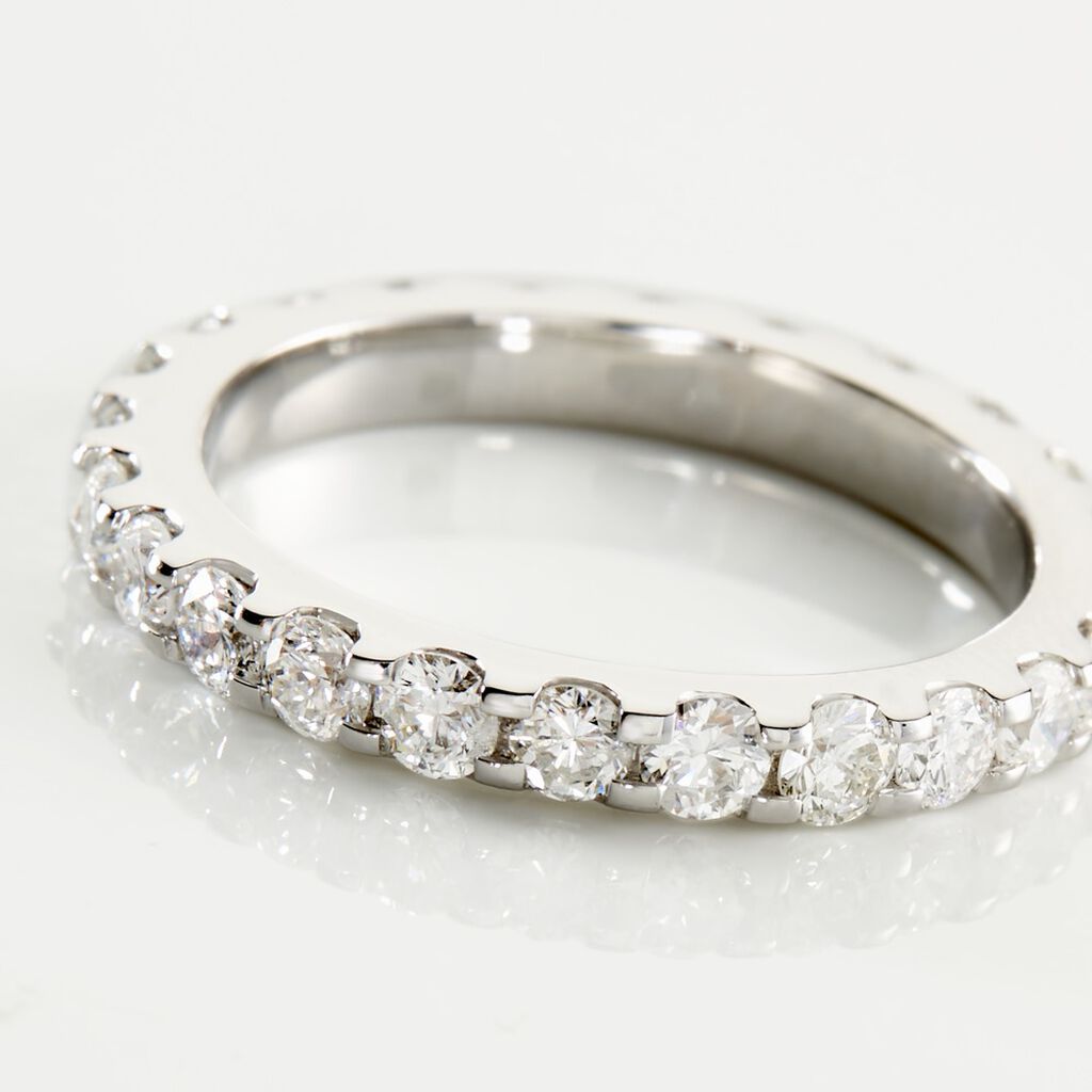 Damen Ring Wei&szlig;gold 750 (18 Karat) Diamant Wei&szlig; 2 ct