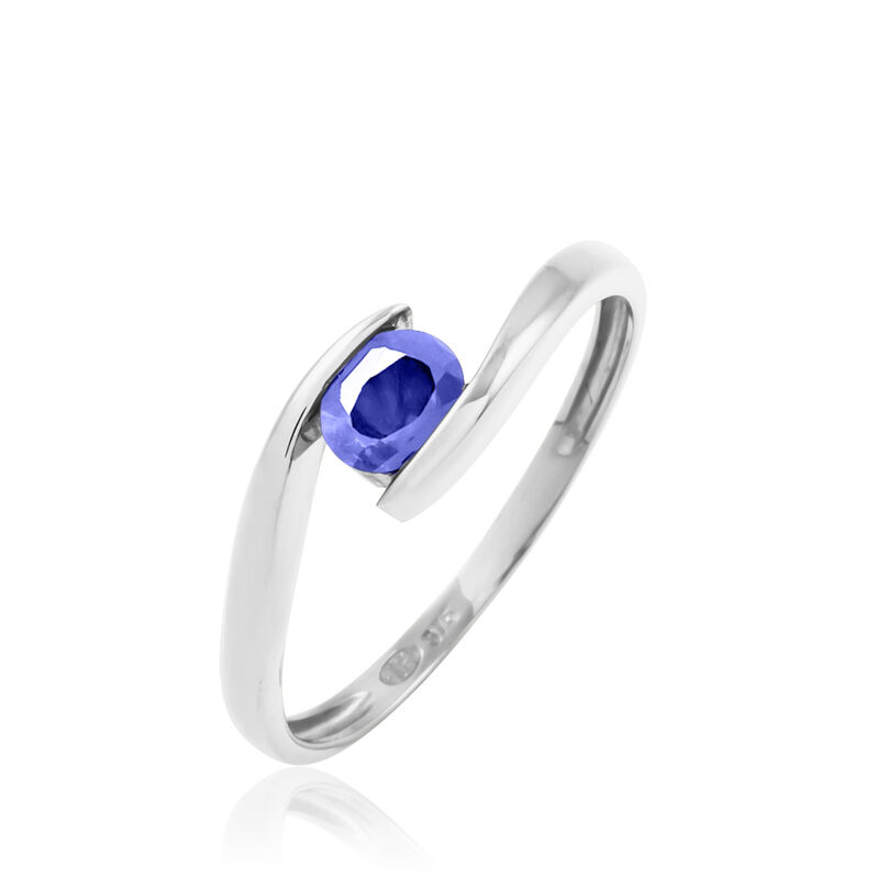 Bague Camilia Or Blanc Tanzanite - Spannringe Damen | OROVIVO