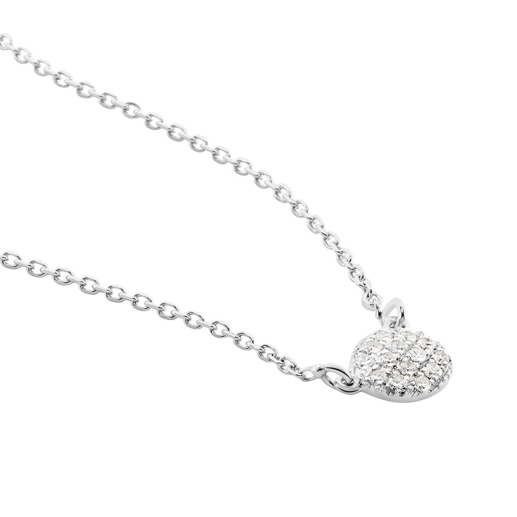 ALIAS Damen Collier Weißgold 375 (9 Karat) Diamant Weiß 0,07 ct Ball B 0,46 mm - Halsketten Damen | OROVIVO