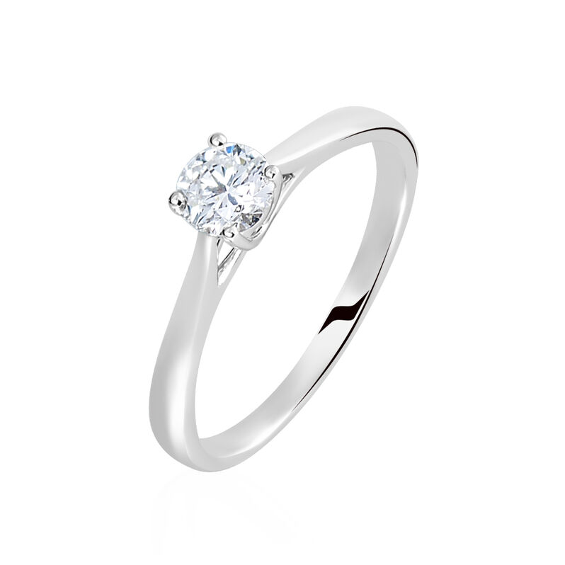 Bague Solitaire Victoria Platine Weiss Diamant - Spannringe Damen | OROVIVO