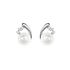 AMY 4 Damen Ohrstecker Silber 925 Zuchtperle Weiß 0,6 ct