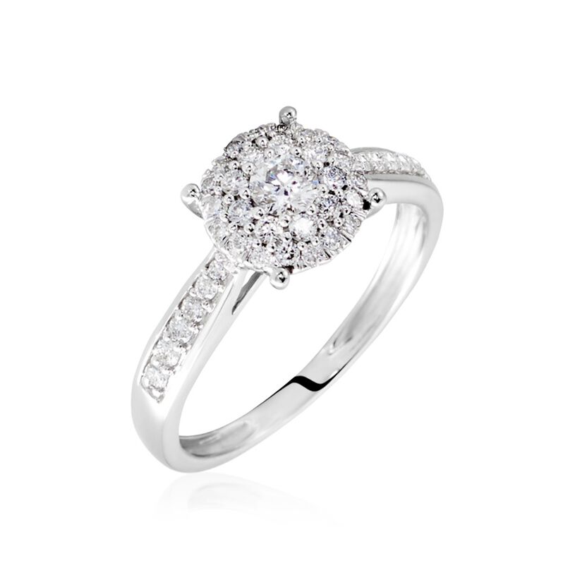 Bague Or Blanc  Shirlene Diamant Synthetique - Spannringe Damen | OROVIVO