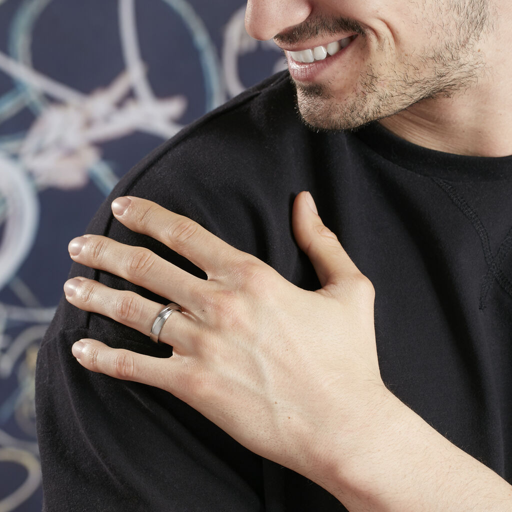 Bague Acier Blanc - Spannringe Herren | OROVIVO