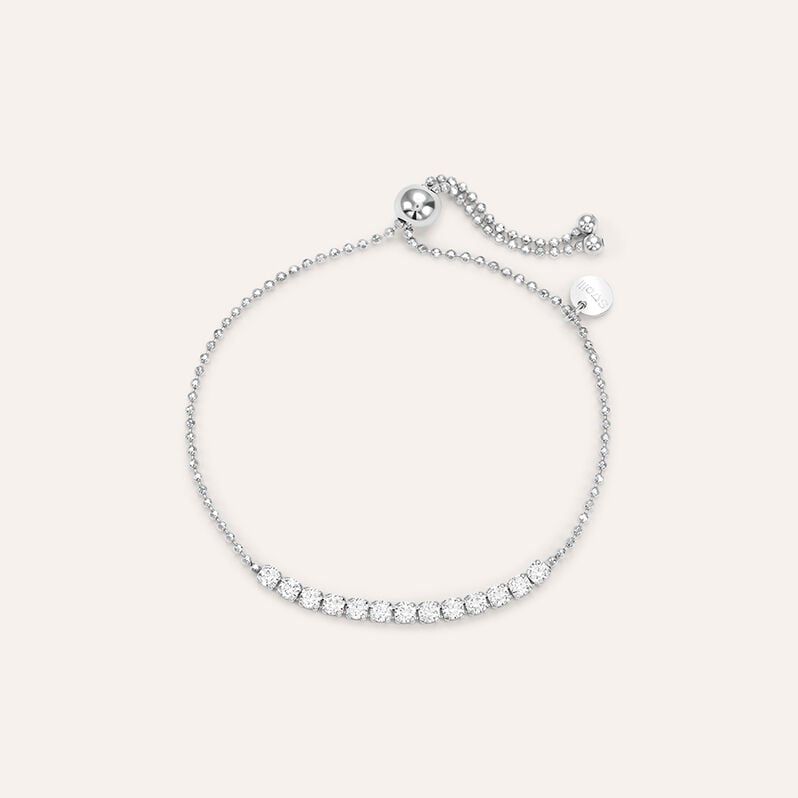 Bracciale Tennis Silver Elegance Argento Rodiato Cubic Zirconia - Spannringe Damen | OROVIVO