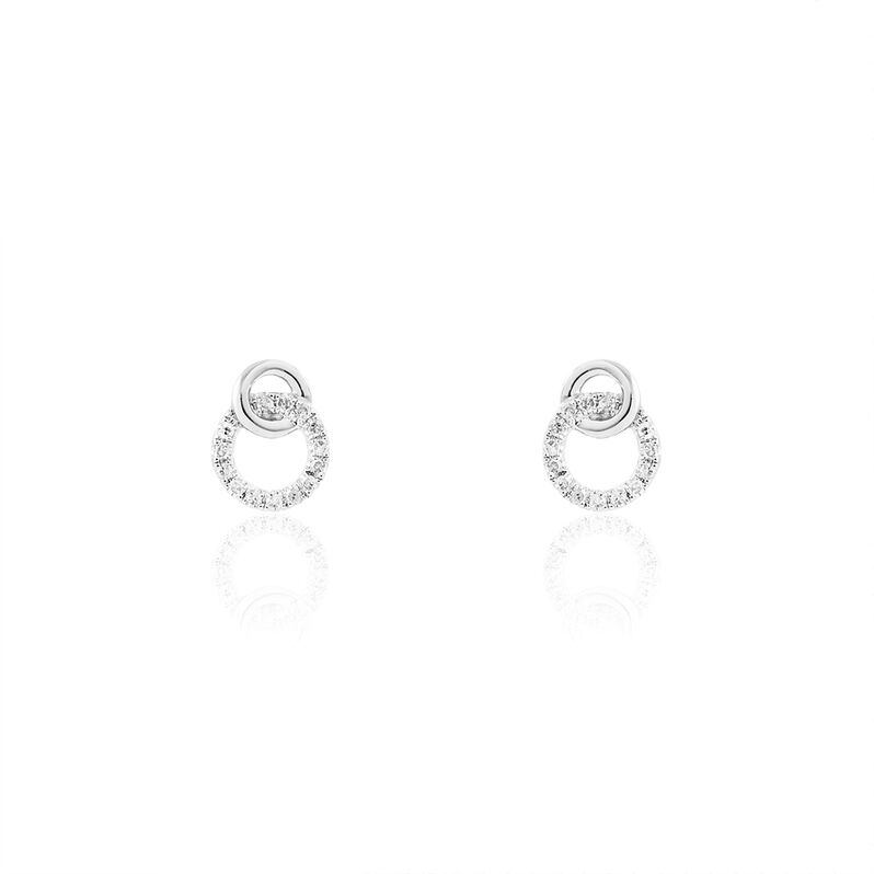 Damen Ohrstecker Weißgold 375 Diamant 0,07ct Kreis Mahaut  - Ohrstecker Damen | OROVIVO