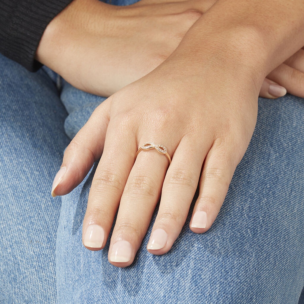 Damen Ring Vergoldet Zirkonia Unendlichkeit Merane  - Ringe mit Stein Damen | OROVIVO