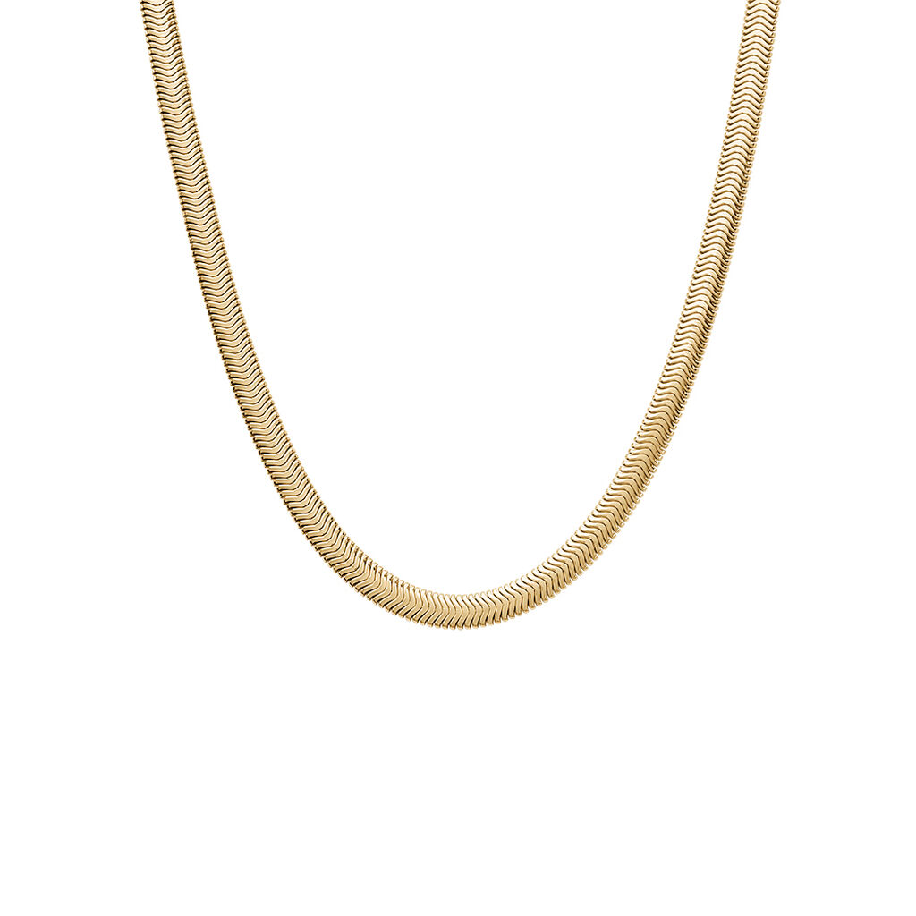 Damen Kette Silber vergoldet 925 Natasha 4,5cm 43mm - Halsketten Damen | OROVIVO