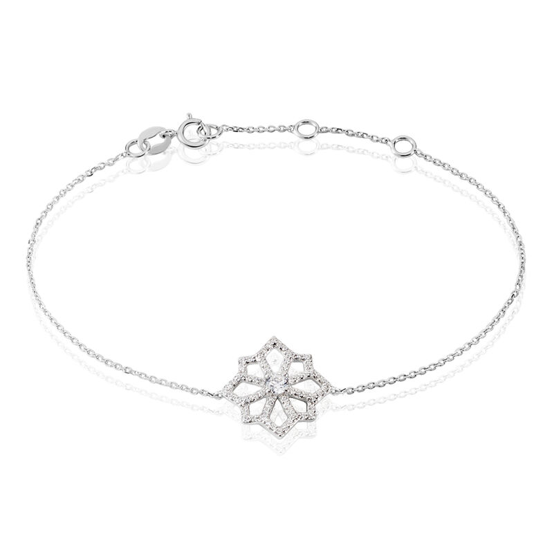 Bracelet Or Weiss Kaelia Fleur Oxydes - Spannringe Damen | OROVIVO