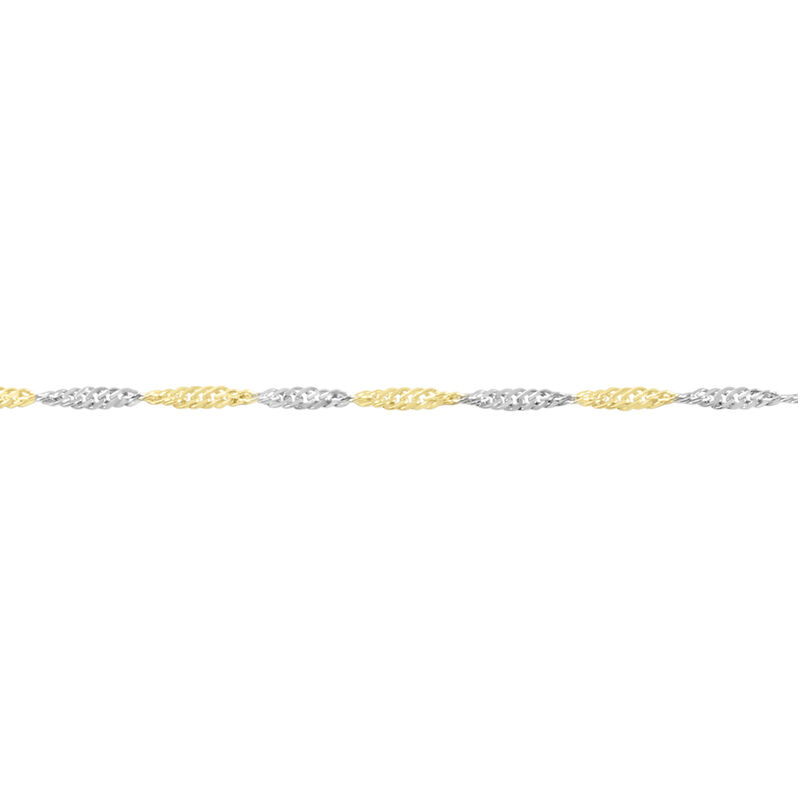 SINGAPUR 6 Damen Kette Gold Bicolor 375 (9 Karat) B 1,8 mm - Halsketten Damen | OROVIVO