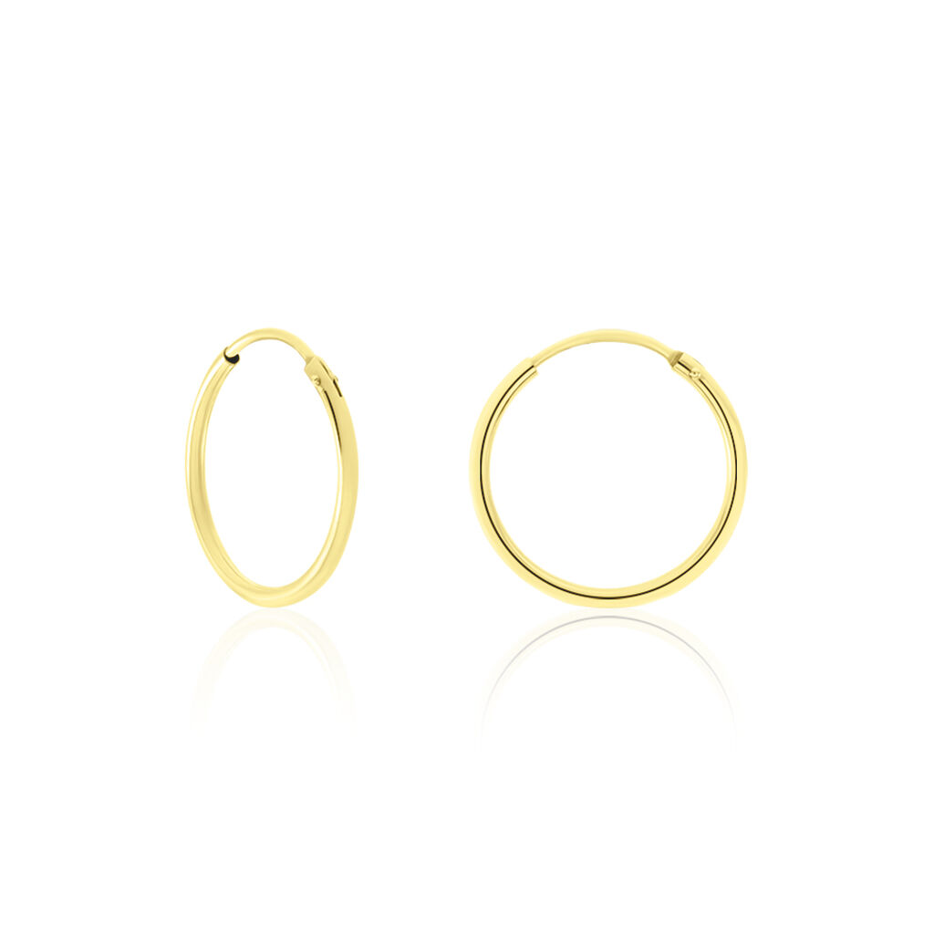 FENIA Damen Creolen Gold 375 (9 Karat), Creolen ohne Stein