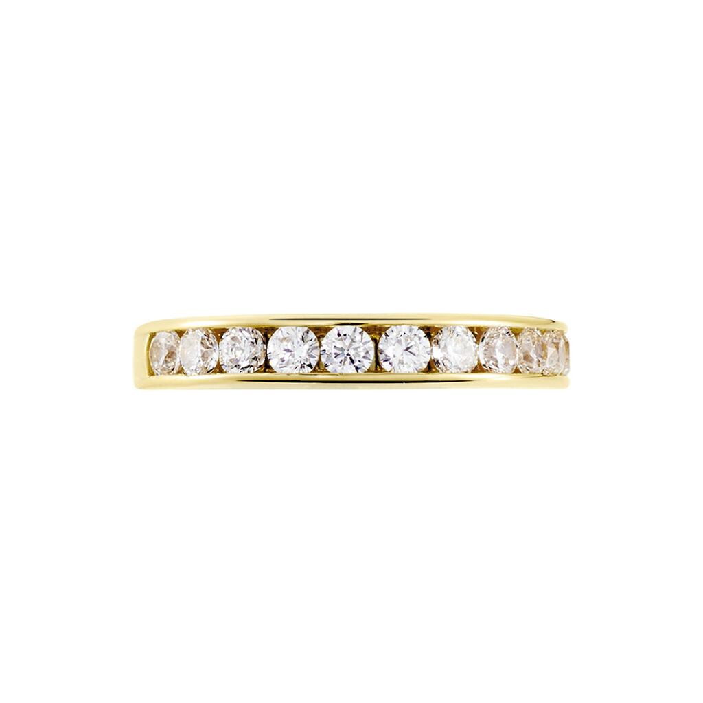 Damen Ring Gold 375 (9 Karat) Zirkonia Wei&szlig;