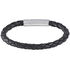 ANGELO Herren Armband Leder Schwarz