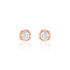 SHINE Damen Ohrstecker Rosegold 750 (18 Karat) Diamant Wei&szlig; 0,35 ct Kreis