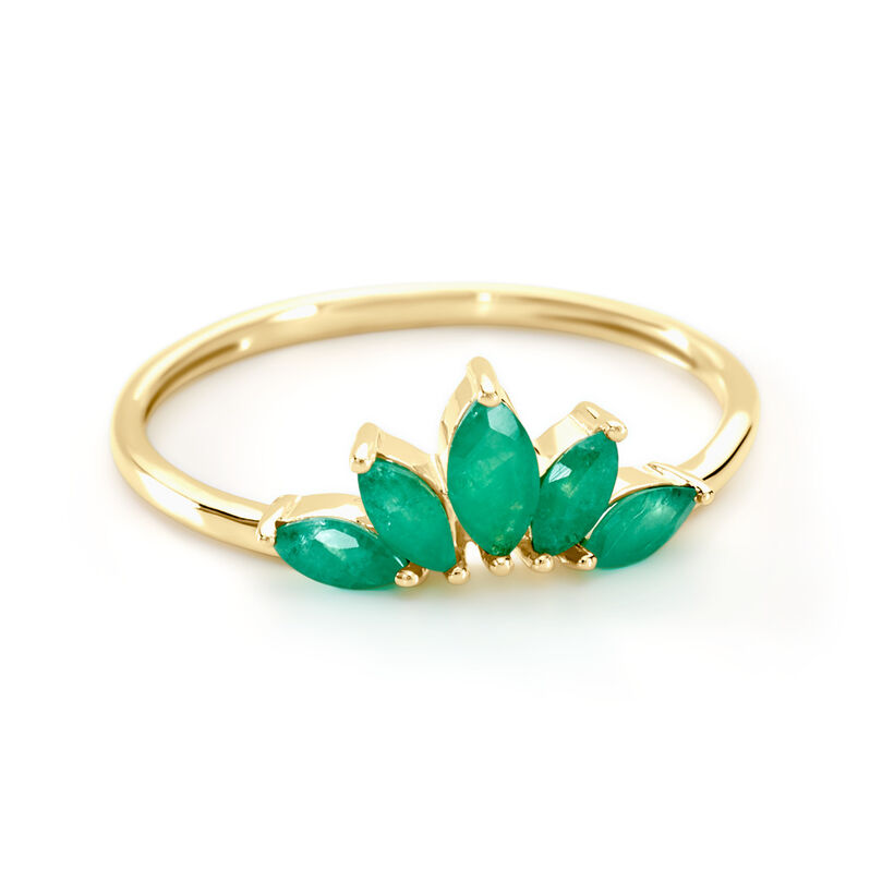 Bague Josslyn Or Jaune Emeraude - Spannringe Damen | OROVIVO