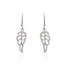 Damen Ohrhänger Lang Silber 925 Zirkonia Flügel - Ohrhänger Damen | OROVIVO