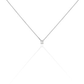 Damen Halskette Weißgold 375 Diamant 0,064ct - Ketten mit Anhänger Damen | OROVIVO