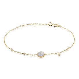 Damenarmband Gold 357 Perlmutt Zirkonia Kreis - Armbänder Damen | OROVIVO
