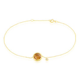 Damenarmband Gold 375 Citrin Zirkonia - Armbänder Damen | OROVIVO