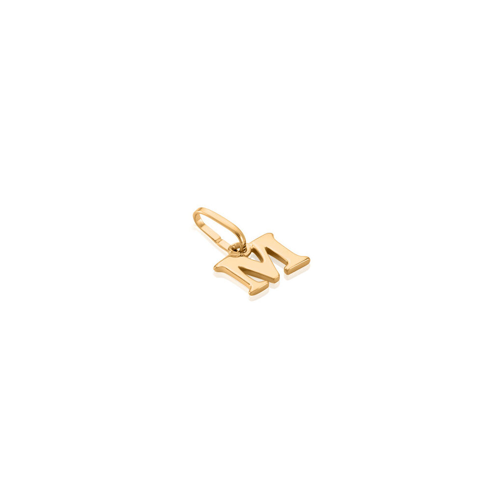 ALPHABET Unisex Anh&auml;nger Gold 375 (9 Karat) Buchstabe M