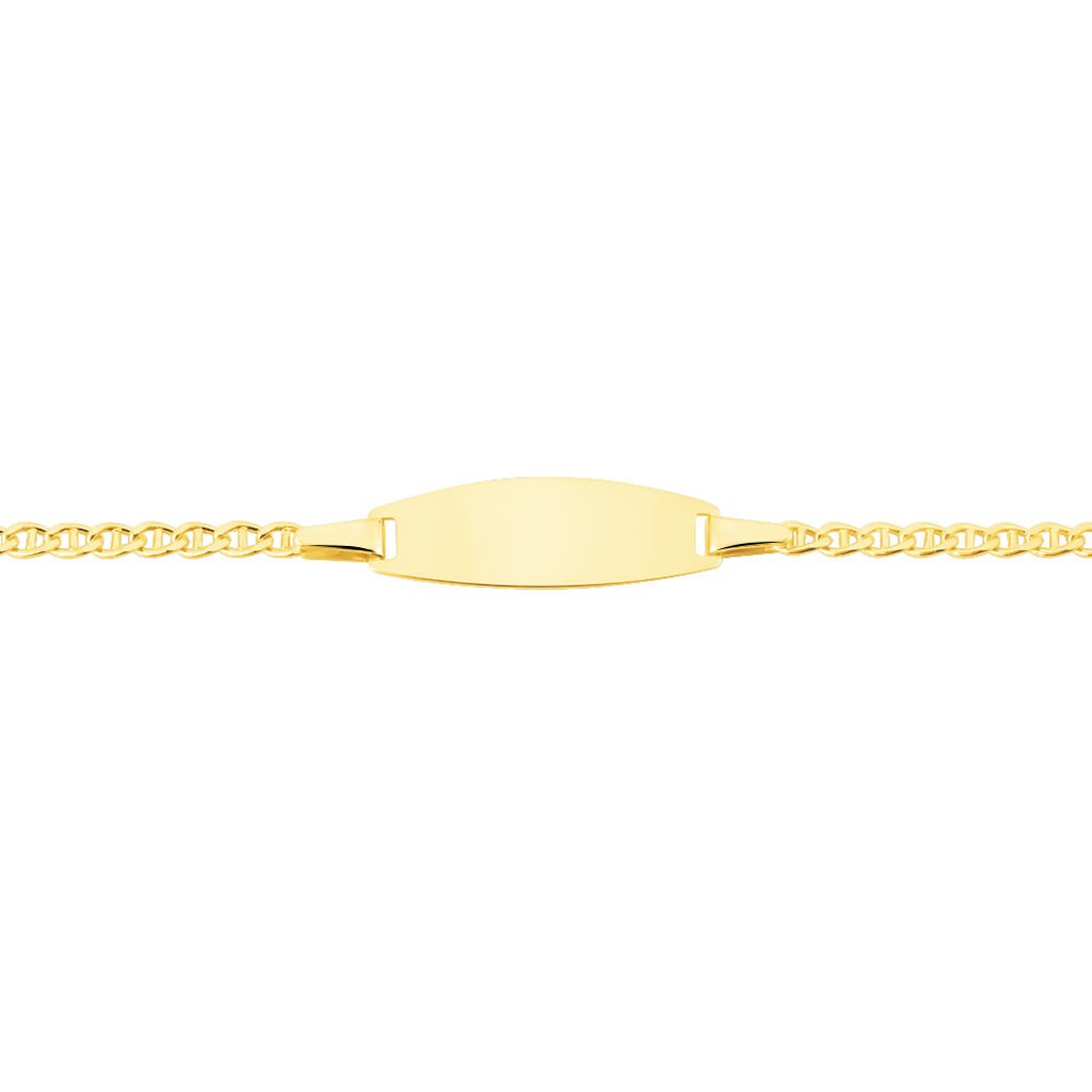 Bracelet Identité Fanelia Maille Marine Or Jaune - Spannringe Kinder | OROVIVO