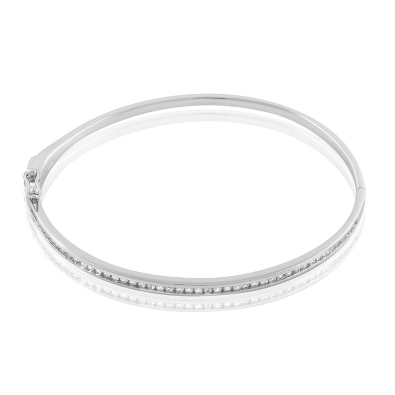 Bracelet Jonc Solanne Argent Blanc Oxyde De Zirconium - Spannringe Damen | OROVIVO