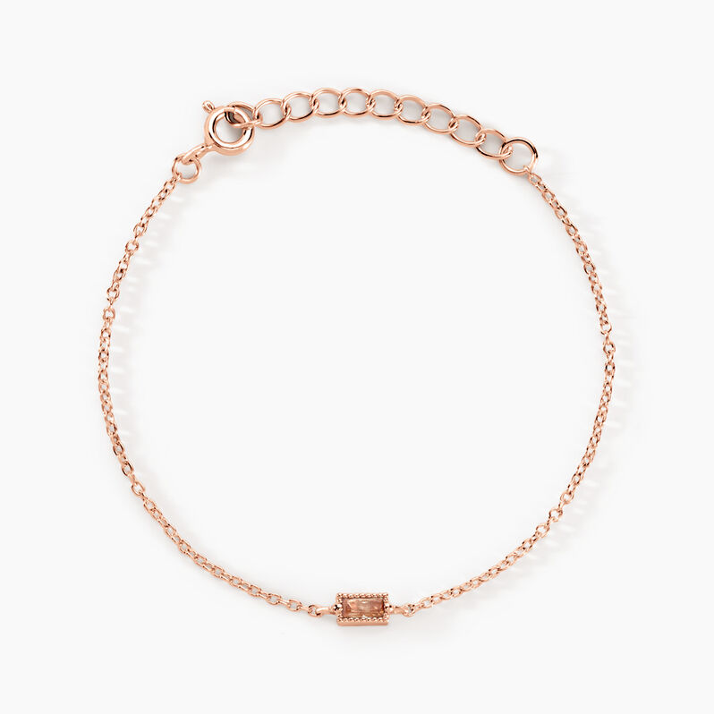 Bracelet Lipa Argent Rose Oxyde De Zirconium - Spannringe Damen | OROVIVO